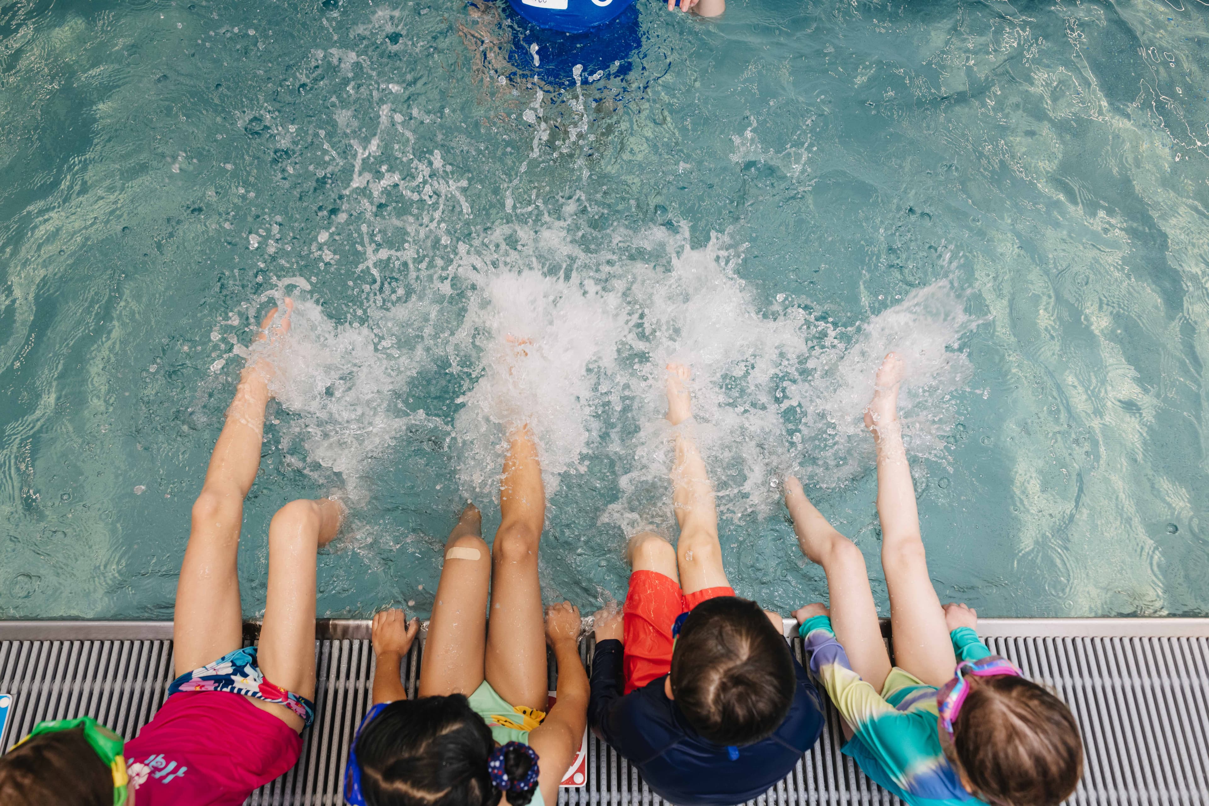 kids excited for pedalheads swim classes