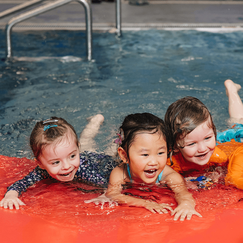 young kids having fun in pedalheads pool